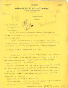 Letter from A. R. Ferebee to W. E. B. Du Bois