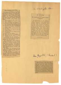 Clippings concerning W. E. B. Du Bois