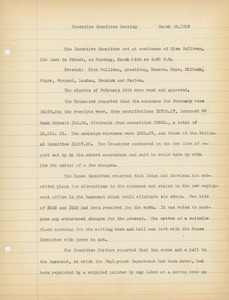 Meeting minutes of the Executive Committee of the Institute for Crippled and Disabled Men