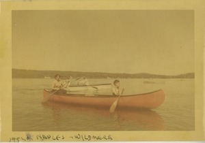 Bernice and Joel Kahn in a canoe