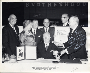 Massachusetts Committee of Catholics, Protestants, & Jews 25th Annual Dinner with Mayor John F. Collins and Governor John A. Volpe