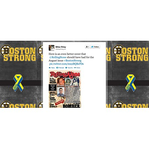 Rolling Stone remixed Dzhokhar Tsarnaev cover: "Bomber and His Victims" (cited Tweet)