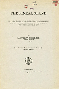 The pineal gland: the pineal gland's influence upon growth and differentiation, with particular reference to its influence upon prenatal development