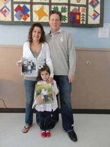 Rogeria Medeiros-Kowalczykowski, Albert Kowalczykowski and Ava Kowalczykowski at the Stoughton Mass. Memories Road Show