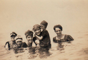 The Kiley girls and friends at Ocean Bluff Beach