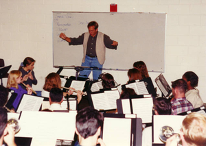 Nick conducting the band