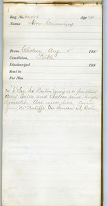 Tewksbury Almshouse Intake Record: Cummings, Nora