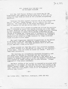 Representative Tsongas Calls Tax Bill Step In the Right Direction