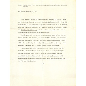 Press release, February 12, 1964.