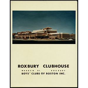 A promotional photo featuring an architectural model of the Roxbury Boy's Club