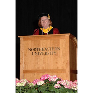 Patricia Kiladis speaks at School of Nursing convocation