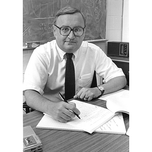Professor Barry Karger at his desk