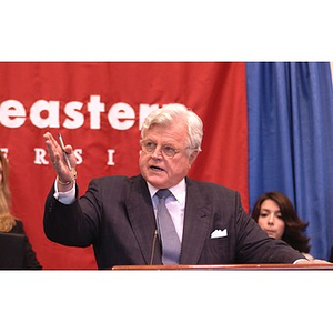 Senator Kennedy speaks at press conference on student financial aid cuts