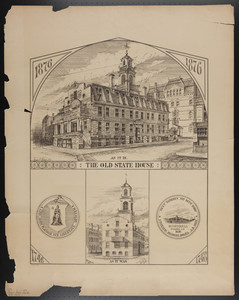 Old State House as it is, as it was, Boston, Mass., 1876