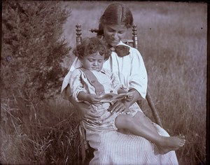Woman reading to a child, Mashpee, Mass.