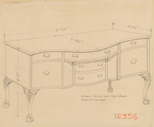 Sideboard with branch veneer