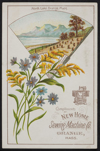 Trade card for the New Home Sewing Machine Co., Orange, Mass., undated