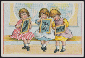 Trade card for Eureka Spool Silk, Eureka Silk Mfg. Co., Canton, Mass., undated
