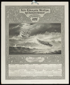 Calendars for New England Mutual Life Insurance Co., Post Office Square, Boston, Mass., 1897