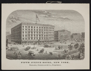 Brochure for the Fifth Avenue Hotel, between 23rd and 24th Streets, opposite Madison Square, New York, New York, undated