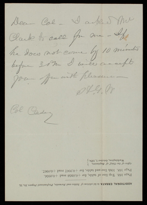Wright to Thomas Lincoln Casey, undated [January 1879] (1)