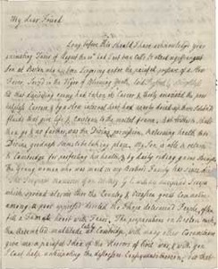 Letter from Hannah Winthrop to Mercy Otis Warren, 27 September 1774