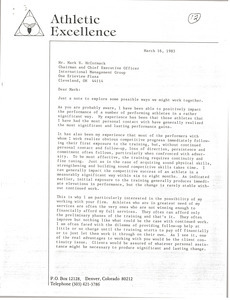 Letter from James E. Loehr to Mark H. McCormack