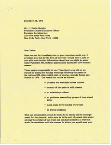 Letter from Mark H. McCormack to J. Kevin Murphy