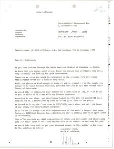 Letter from Emile E. Edelmann to Mark H. McCormack