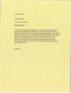 Memorandum from Mark H. McCormack to Hughes Norton