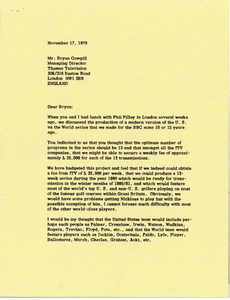 Letter from Mark H. McCormack to Bryan Cowgill