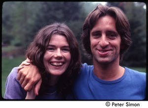 Catherine Blinder and unidentified man, Tree Frog Farm Commune