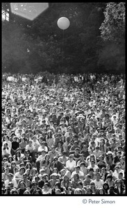 View of the audience as Jefferson Airplane performs at the Fantasy Fair and Magic Mountain Music Festival, Mount Tamalpais