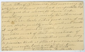 Letter from Hannah Maria Moodey to Florence Porter Lyman