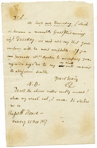 Charles Lamb letter to William Ayrton