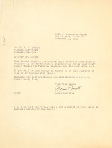 Letter from Romeo Garrett to W. E. B. Du Bois