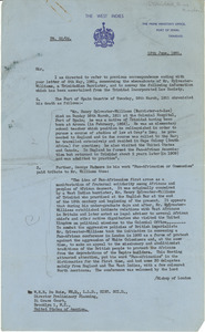 Letter from Trinidad Prime Minister Dept. to W. E. B. Du Bois