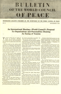 Bulletin of the World Council of Peace