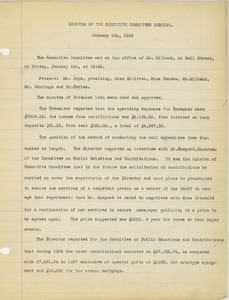 Minutes of the Executive Committee meeting of the Institute for the Crippled and Disabled