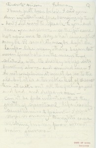 Letter from Ursula Fowler Curtis to Erasmus Darwin Hudson