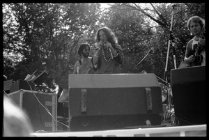 Flora Purim (microphone) and band performing at Jazz Festival, Hampshire College