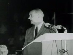 Johnson speech, Stonewall Rodeo Arena, 1964