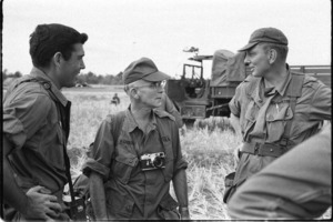 Vietnam war correspondents in the field. Los Angeles Times Jack Foisie and the New York Times Charles Mohr.