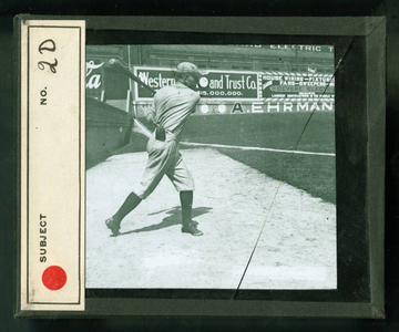 Leslie Mann Baseball Lantern Slide, No. 20