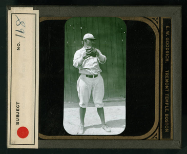 Leslie Mann Baseball Lantern Slide, No. 168