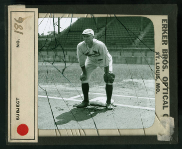 Leslie Mann Baseball Lantern Slide, No. 186