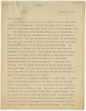 Transcription of a letter from Herbert C. Patterson to Laurence L. Doggett (November 8, 1917)