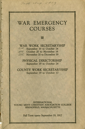 War Emergency Courses at Springfield College, 1917