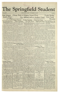The Springfield Student (vol. 19, no. 07) November 16, 1928