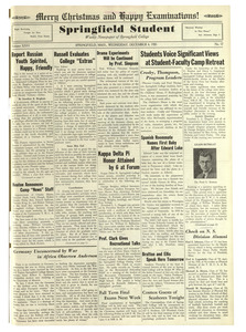 The Springfield Student (vol. 26, no. 17) December 4, 1935